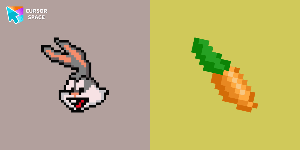 Bugs Bunny Pixel cursor pack