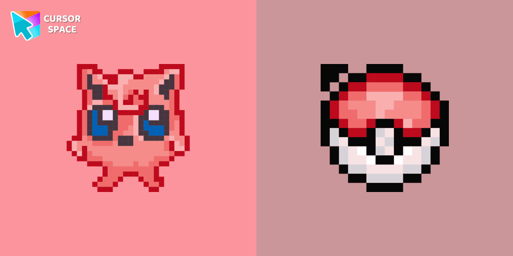 Jigglypuff Pixel cursor pack