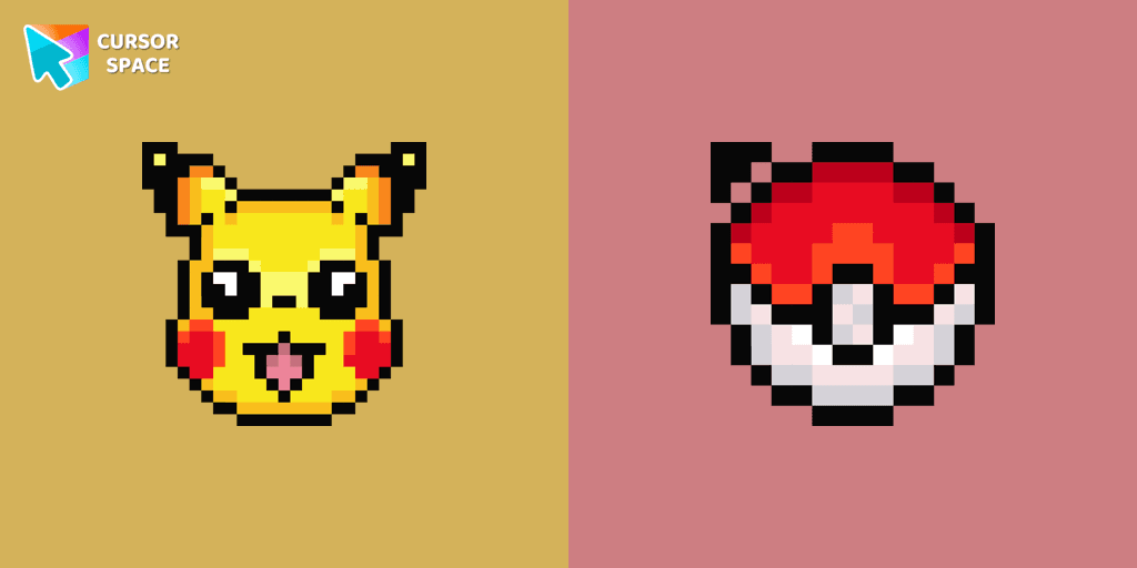 Pikachu Pixel cursor pack